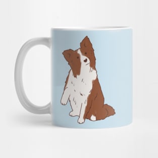 Cute Brown border collie illustration Mug